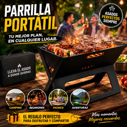 Parrilla Asadora en Acero Portatil