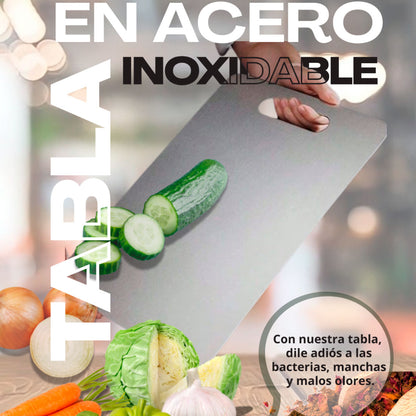 Tabla de Picar de Acero Inoxidable Premium Fiorenza® 20 × 30 cm