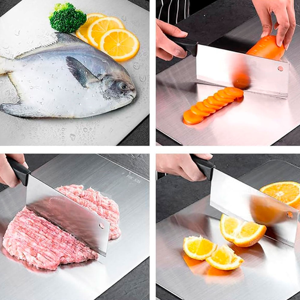 Tabla de Picar de Acero Inoxidable Premium Fiorenza® 20 × 30 cm