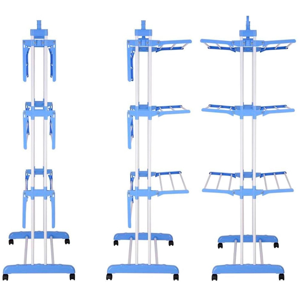 Tendedero de ropa plegable de 4 niveles