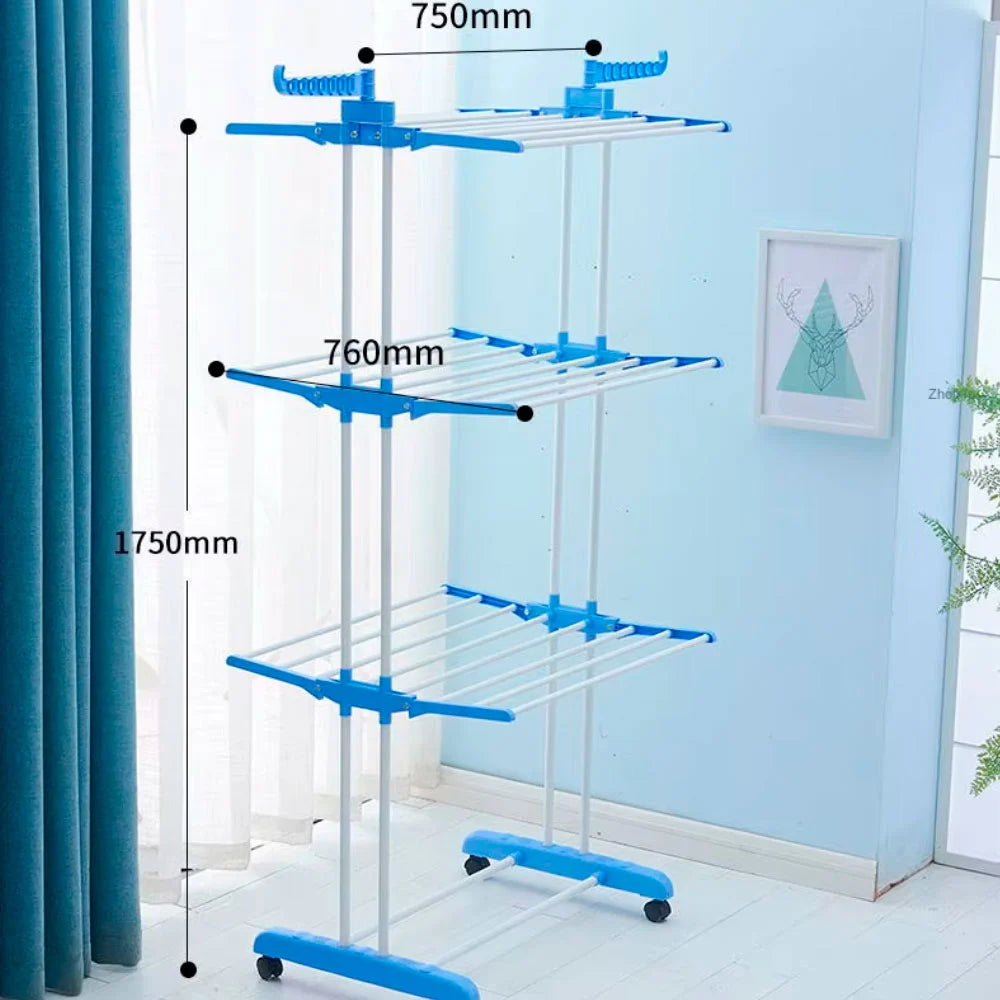 Tendedero de ropa plegable de 4 niveles